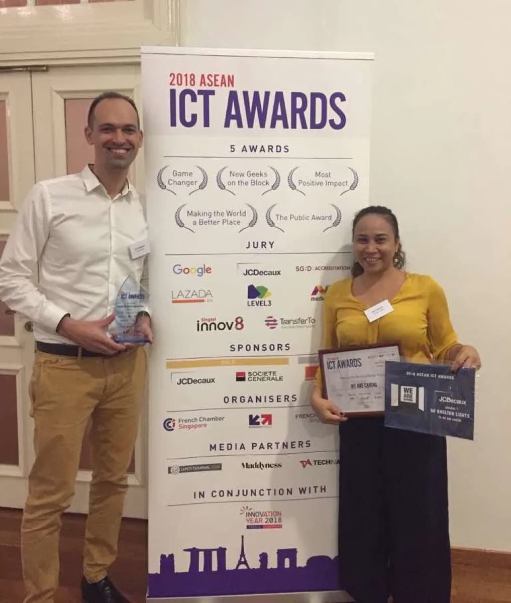 We Are Caring receiving the 2018 ASEAN ICT Award